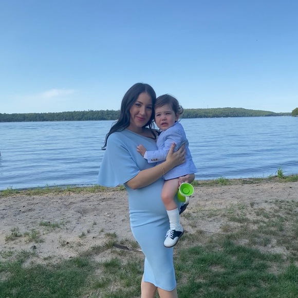 ASOS DESIGN Maternity 1 shoulder strap midi dress - Picture 2 of 8